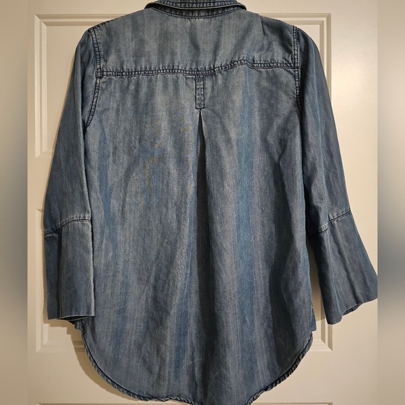 Velvet Heart Long Sleeve Jean Shirt sz xs - Picture 5 of 5